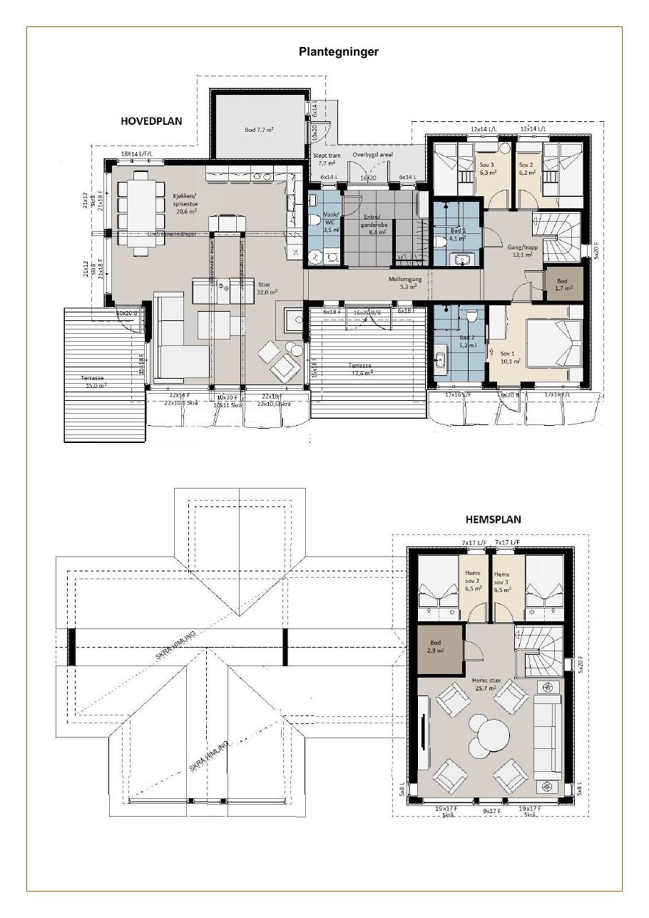 R-136 — план этажа каркасного дома 136 м²