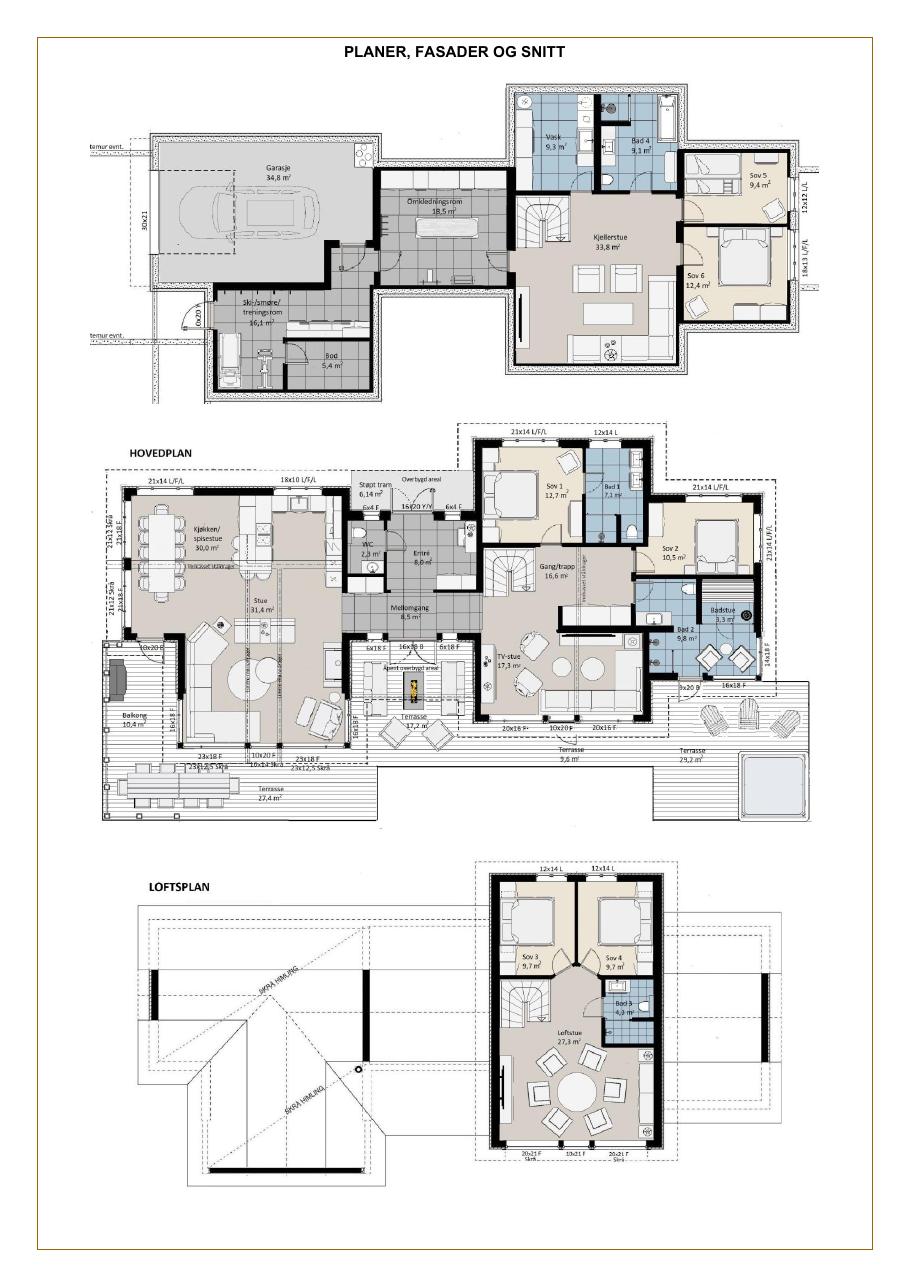 R-295 — план этажа каркасного дома 295 м²