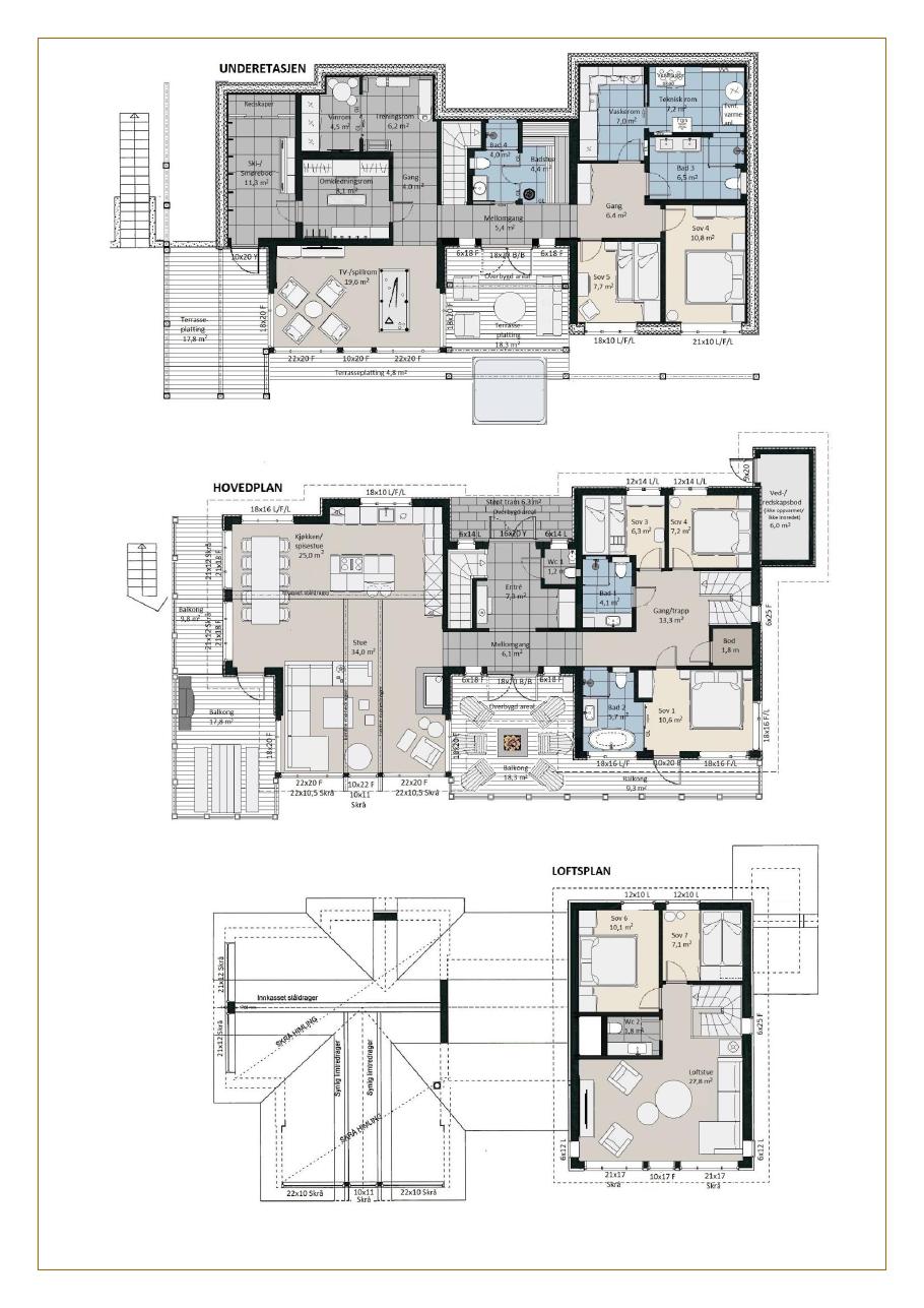 R-242 — план этажа каркасного дома 242 м²